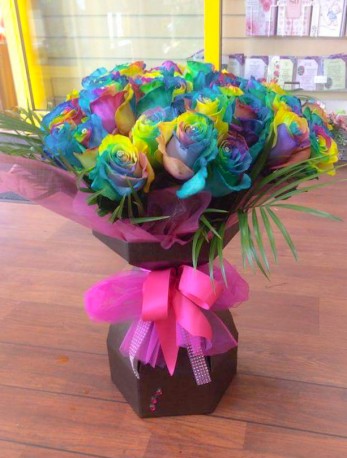 rainbow roses